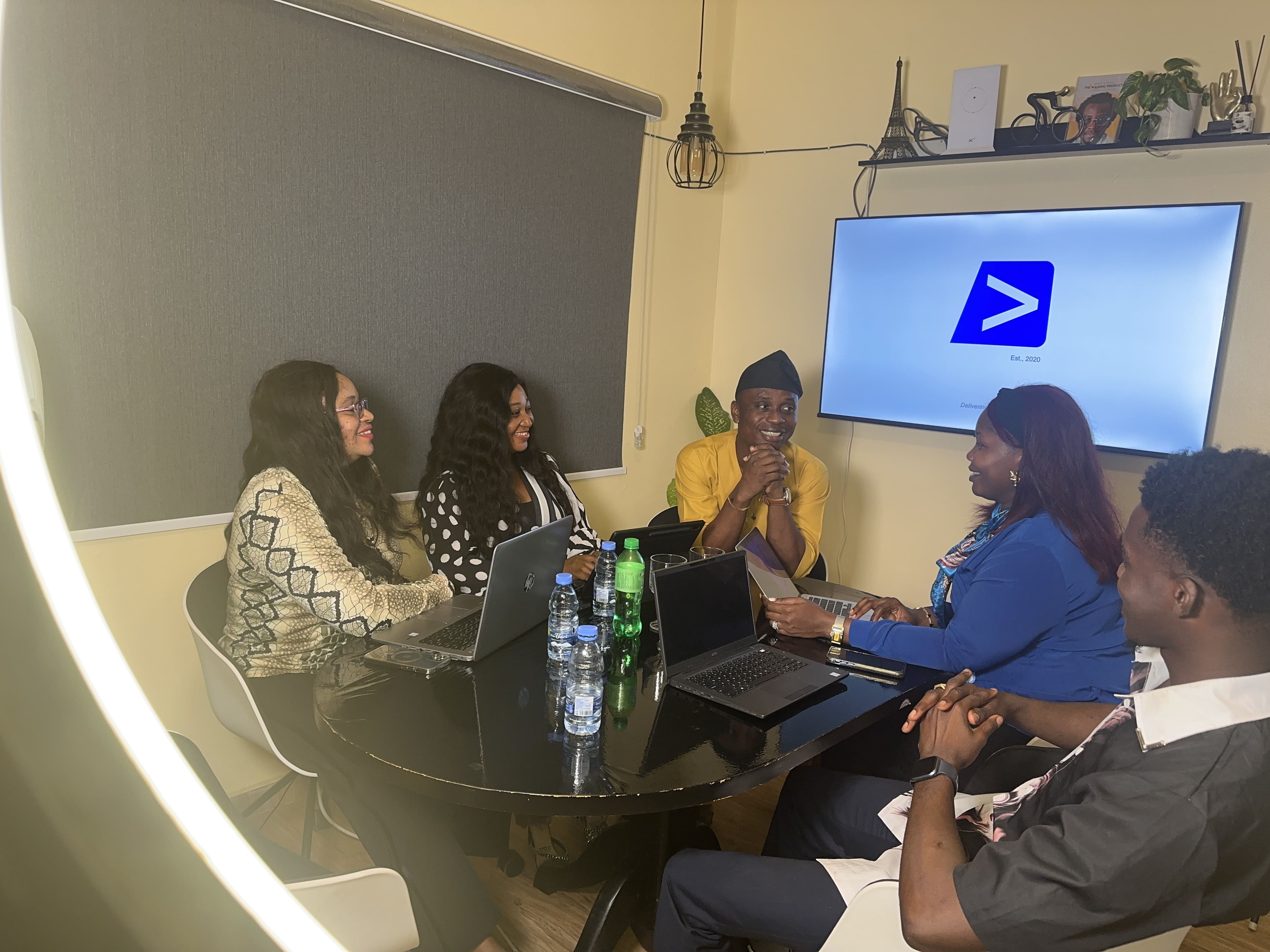 Prime Interact team reviewing work together